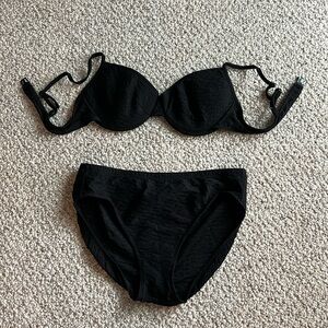 NWOT BLACK TWO PIECE SIZE L